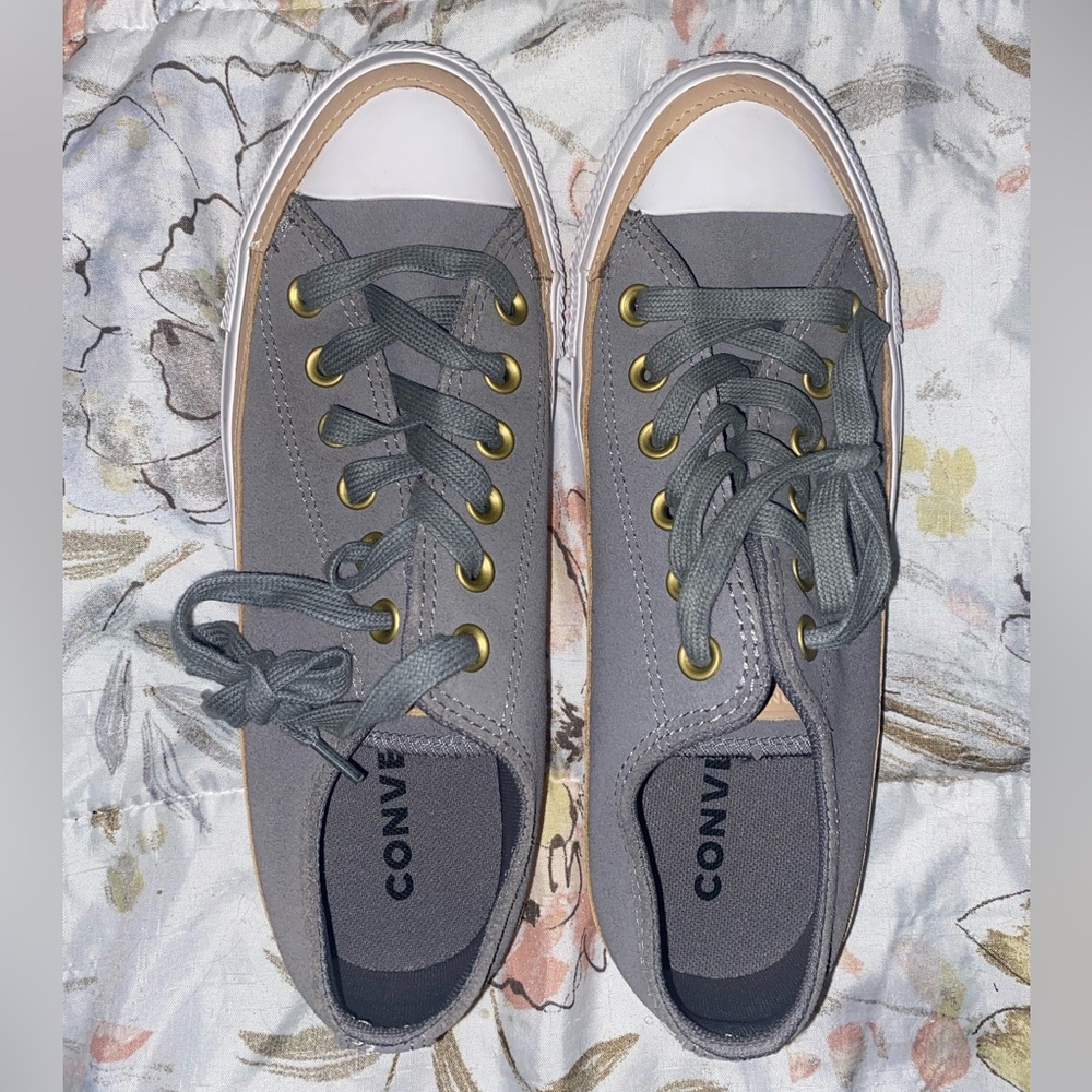 Gray suede converse